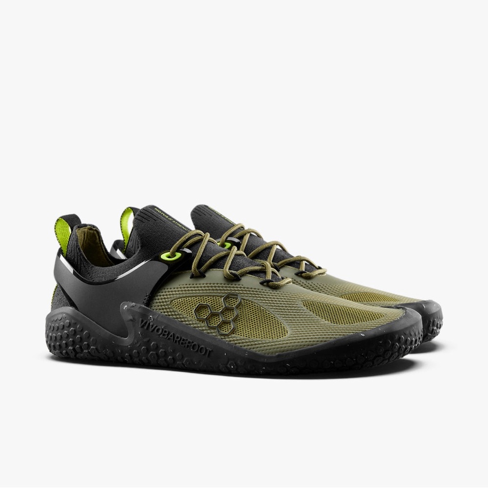 Vivobarefoot - Motus Strength - Forest Green / Acid Lime - Women's